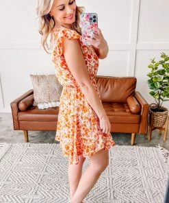 No Ship Drop Ship Apparel Dawn Of A New Day Orange Floral Dress 17 No Ship Drop Ship Apparel Dawn Of A New Day Orange Floral Dress