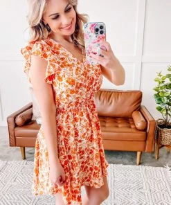 No Ship Drop Ship Apparel Dawn Of A New Day Orange Floral Dress 19 No Ship Drop Ship Apparel Dawn Of A New Day Orange Floral Dress