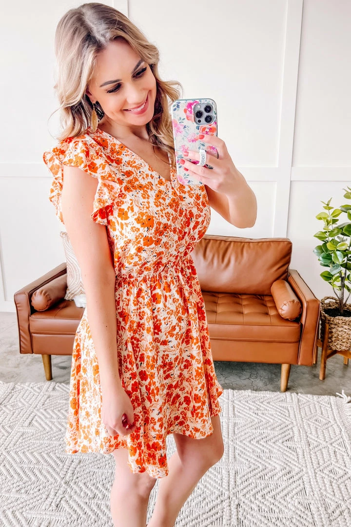 No Ship Drop Ship Apparel Dawn Of A New Day Orange Floral Dress 10 No Ship Drop Ship Apparel Dawn Of A New Day Orange Floral Dress