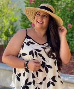 Boutique Simplified Leaf Me Be Tank