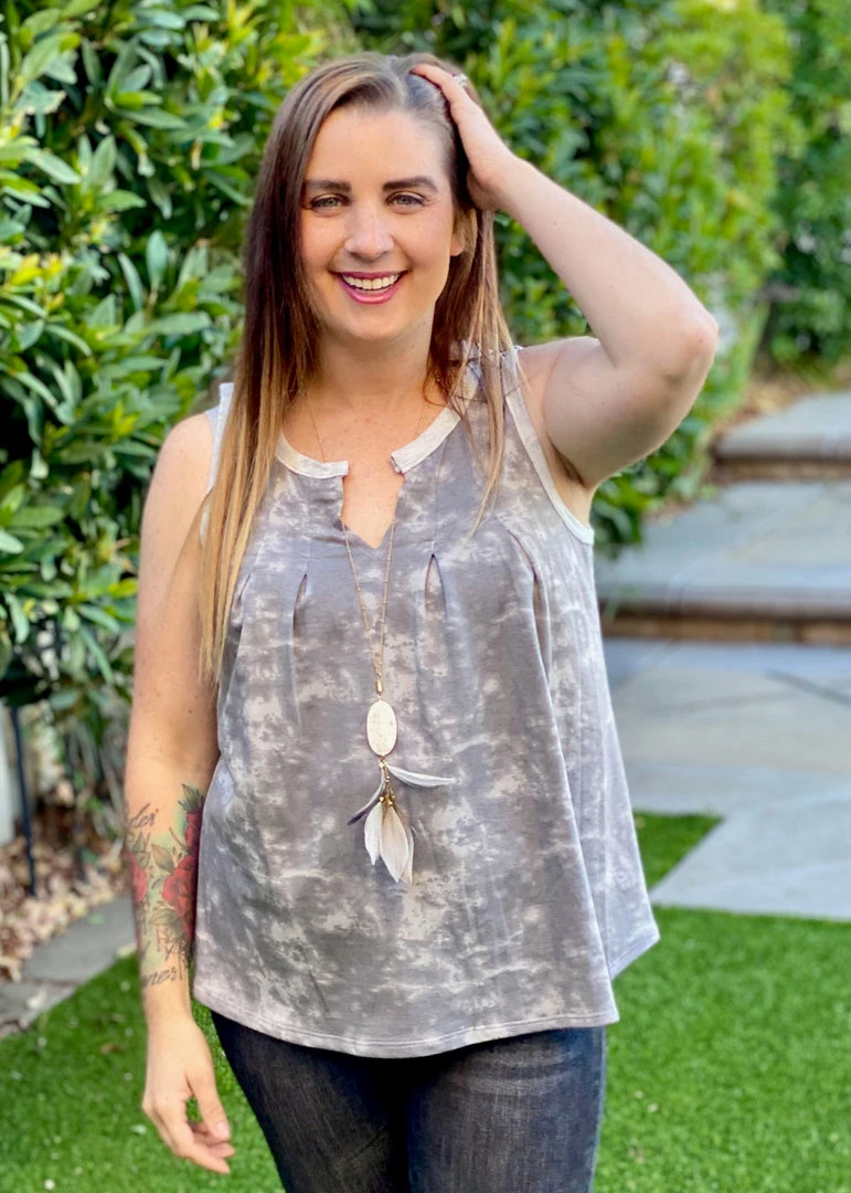 Boutique Simplified Smokey Skies Sleeveless Top 3 Boutique Simplified Smokey Skies Sleeveless Top