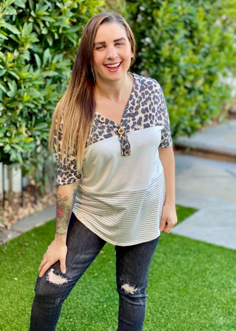 Boutique Simplified Live Above It All Short Sleeve Top 2 Boutique Simplified Live Above It All Short Sleeve Top