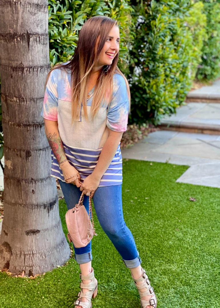 Boutique Simplified Cotton Candy Button Down Top 6 Boutique Simplified Cotton Candy Button Down Top