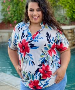 Boutique Simplified Paradise Dreams Mandarin Collar Top 14 Boutique Simplified Paradise Dreams Mandarin Collar Top