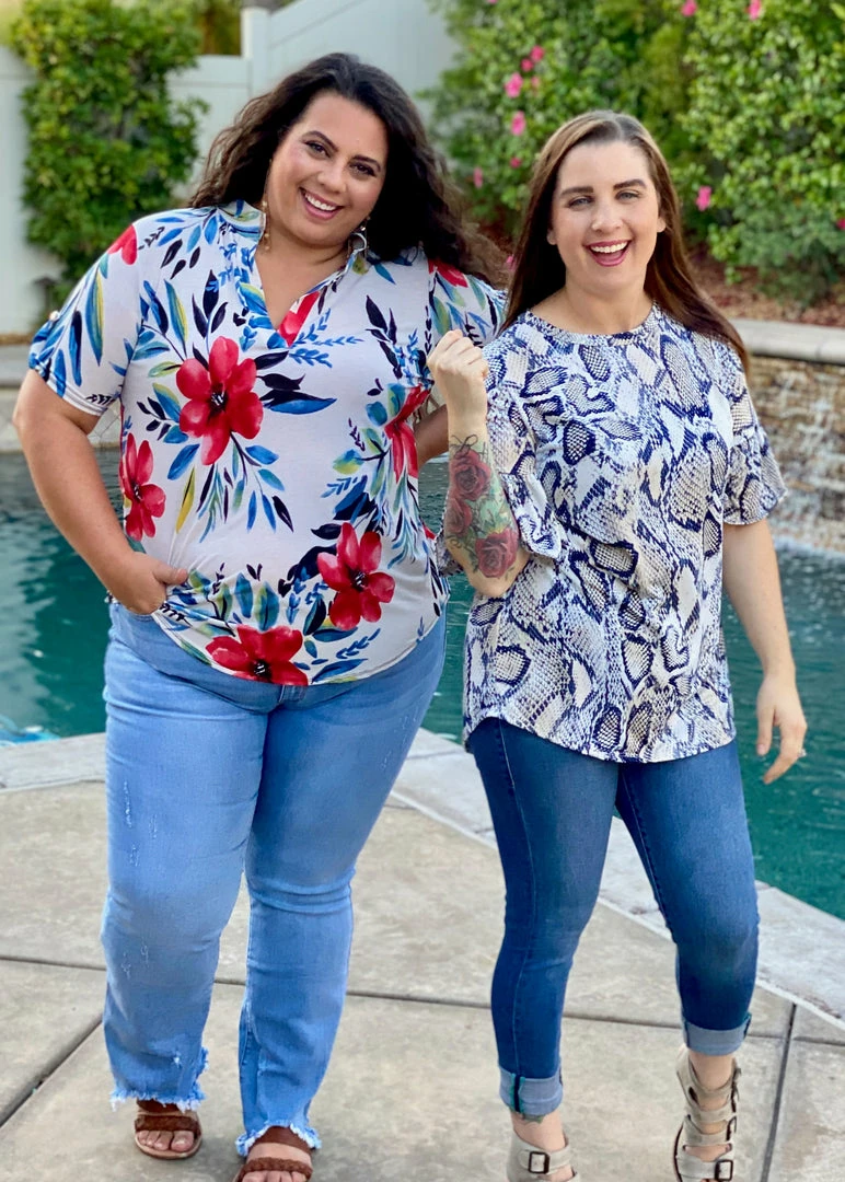 Boutique Simplified Paradise Dreams Mandarin Collar Top 3 Boutique Simplified Paradise Dreams Mandarin Collar Top