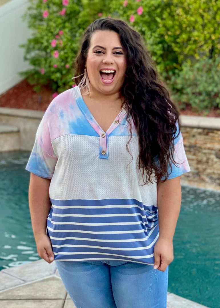 Boutique Simplified Cotton Candy Button Down Top 3 Boutique Simplified Cotton Candy Button Down Top