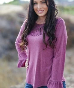 Boutique Simplified Violetta Bell Sleeve Top