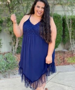 Boutique Simplified Tooling In Floral All In One Dress In Navy