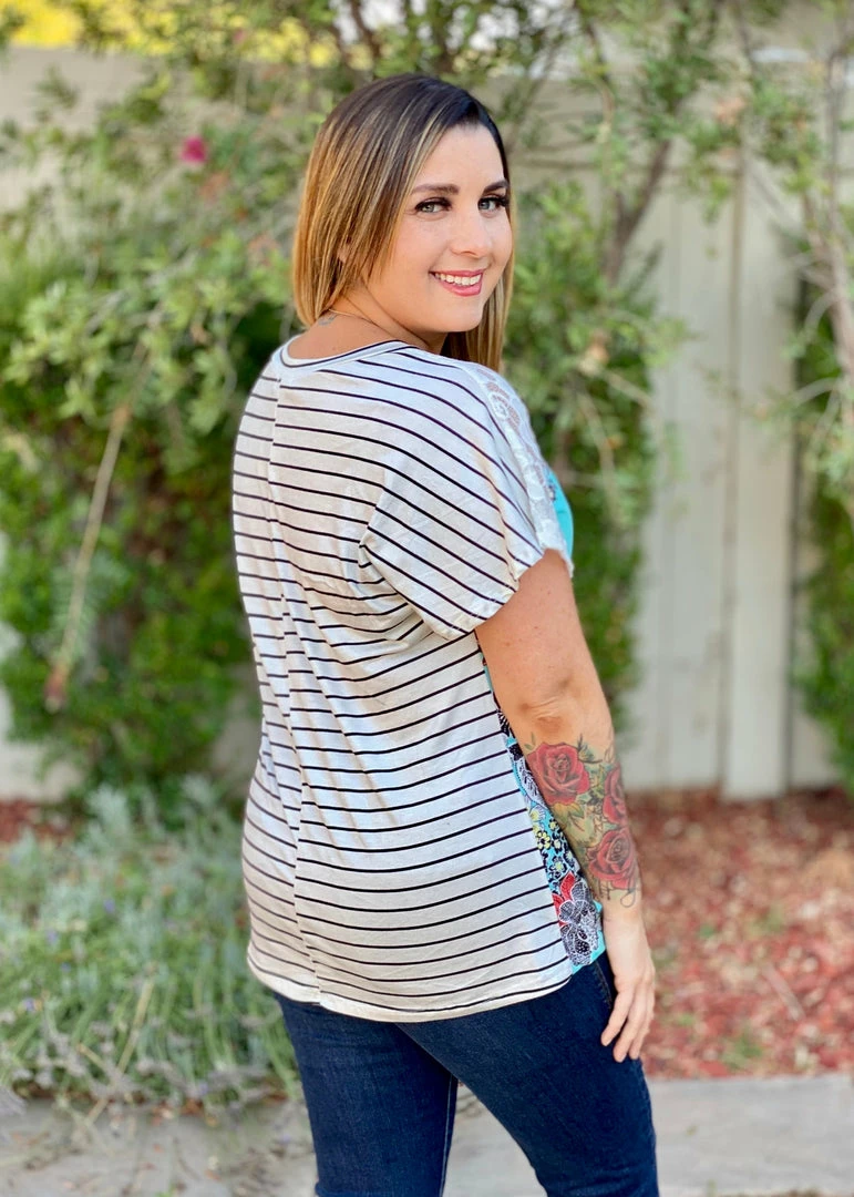 Boutique Simplified All Mixed Up Lace Tunic Top 6 Boutique Simplified All Mixed Up Lace Tunic Top