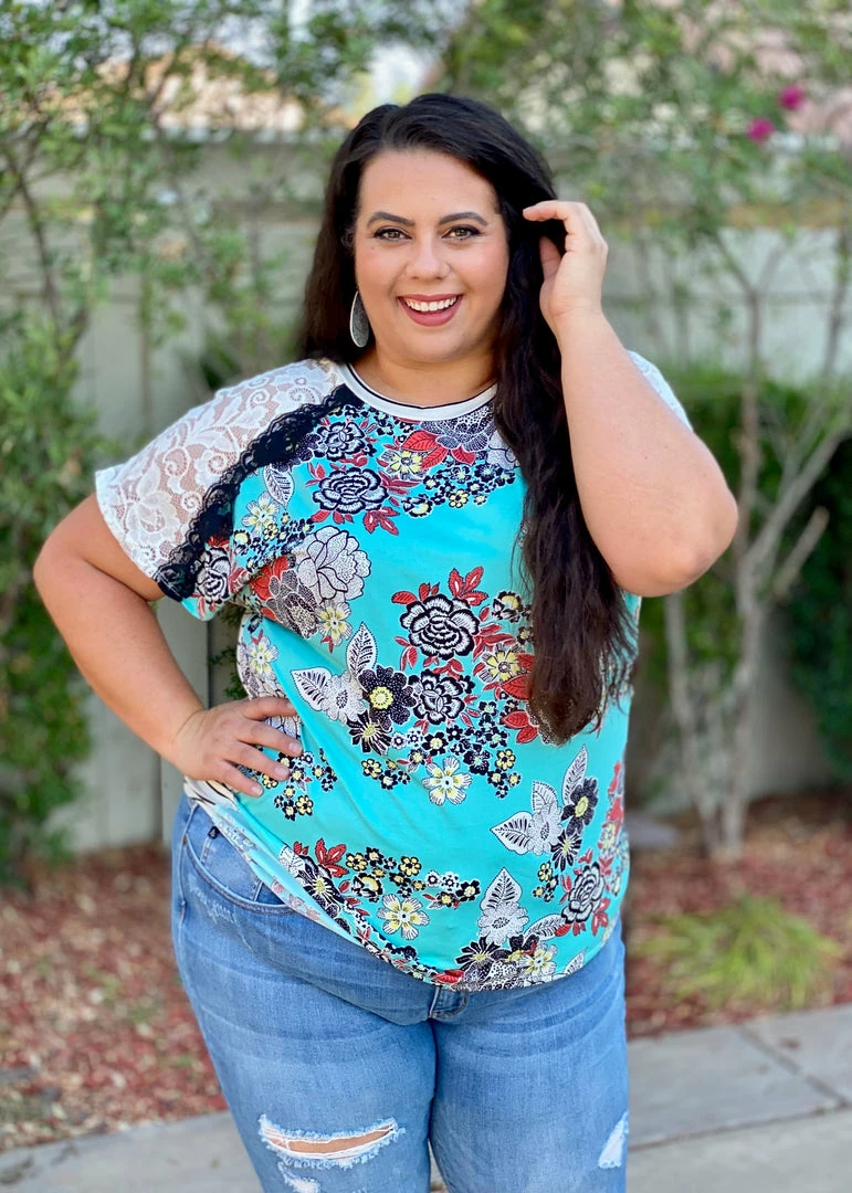 Boutique Simplified All Mixed Up Lace Tunic Top 1 Boutique Simplified All Mixed Up Lace Tunic Top