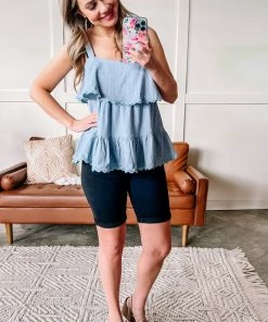 No Ship Drop Ship Laced With Tiers In Dusty Denim Blue (GHG-S) GHG- Shop Singles 10 No Ship Drop Ship Laced With Tiers In Dusty Denim Blue (GHG-S) GHG- Shop Singles