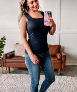 No Ship Drop Ship Learning To Fly Square Neck Tank Top Classic Black 17 No Ship Drop Ship Learning To Fly Square Neck Tank Top Classic Black