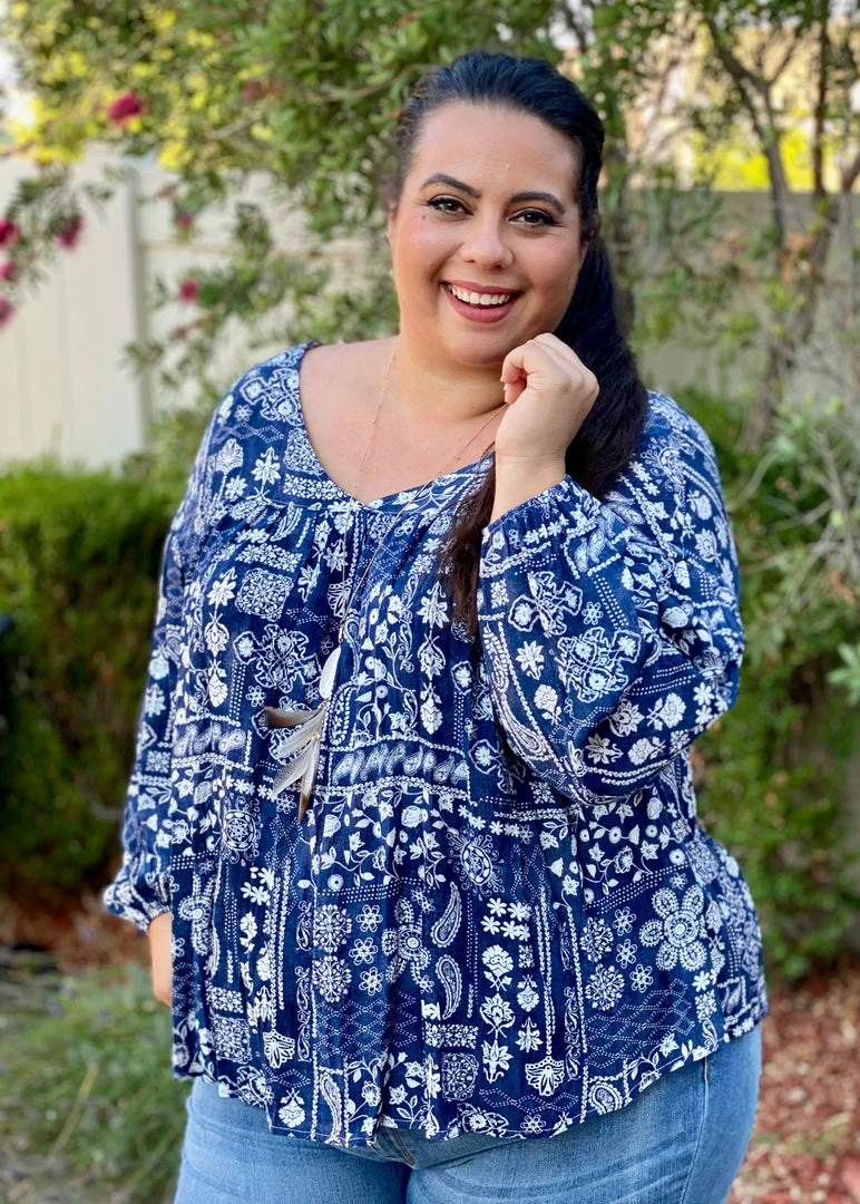 Boutique Simplified Bandana Bliss Boxy Top 4 Boutique Simplified Bandana Bliss Boxy Top