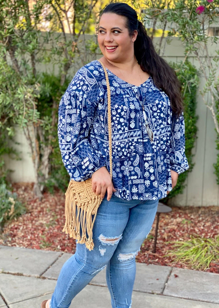 Boutique Simplified Bandana Bliss Boxy Top 5 Boutique Simplified Bandana Bliss Boxy Top