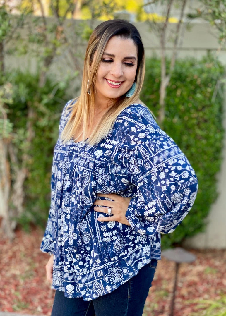 Boutique Simplified Bandana Bliss Boxy Top 8 Boutique Simplified Bandana Bliss Boxy Top