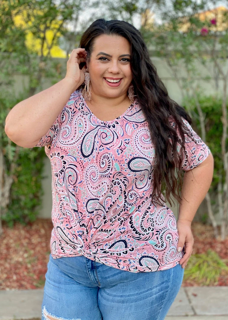 Boutique Simplified Perfectly Paisley Twist Top 5 Boutique Simplified Perfectly Paisley Twist Top