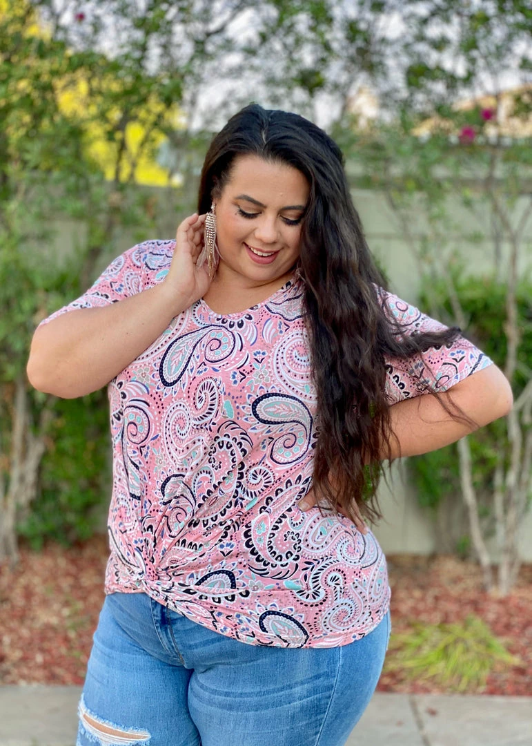 Boutique Simplified Perfectly Paisley Twist Top 4 Boutique Simplified Perfectly Paisley Twist Top