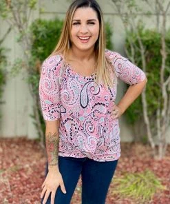 Boutique Simplified Perfectly Paisley Twist Top 13 Boutique Simplified Perfectly Paisley Twist Top