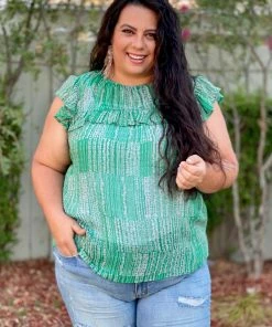 Boutique Simplified Open Pastures Shirred Woven Top 12 Boutique Simplified Open Pastures Shirred Woven Top