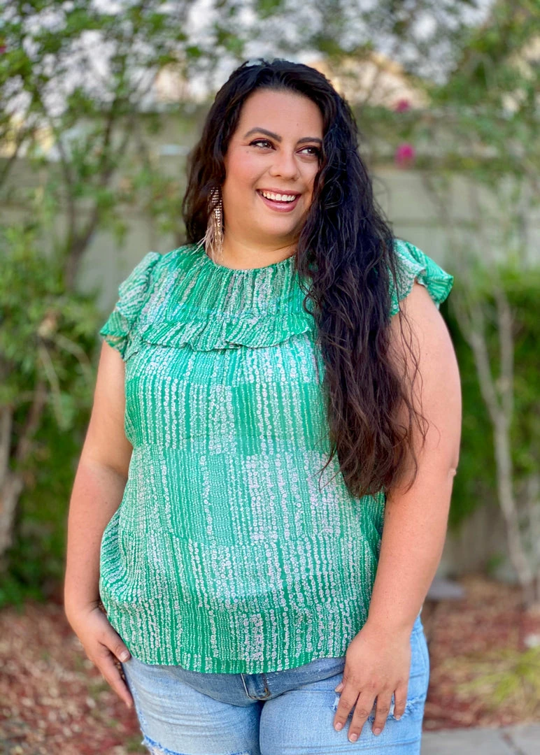 Boutique Simplified Open Pastures Shirred Woven Top 5 Boutique Simplified Open Pastures Shirred Woven Top