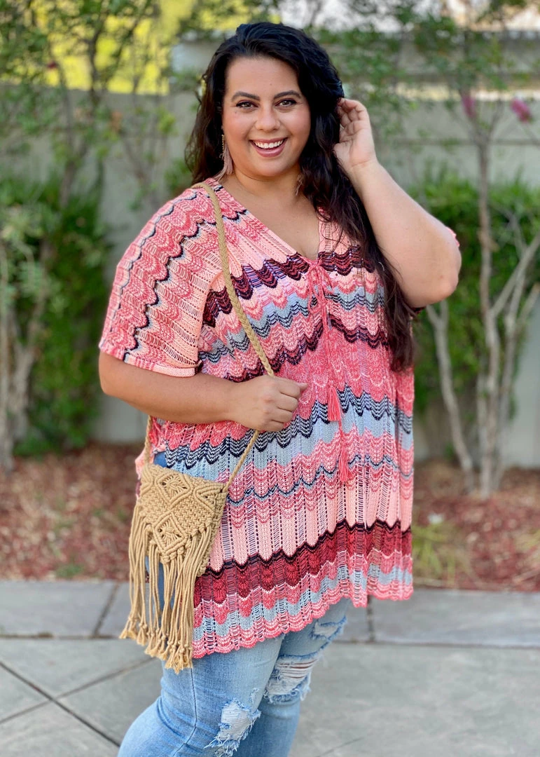 Boutique Simplified Beachy Waves Loose Fit Poncho 7 Boutique Simplified Beachy Waves Loose Fit Poncho