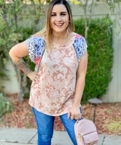 Boutique Simplified Explore The Unknown Short Sleeve Top