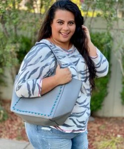 Boutique Simplified Zebra Diva 3/4 Sleeve Top 13 Boutique Simplified Zebra Diva 3/4 Sleeve Top