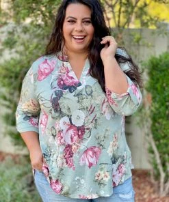 Boutique Simplified Picture Perfect 3/4 Sleeve Tunic