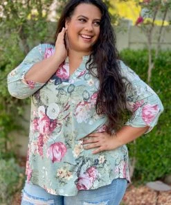 Boutique Simplified Picture Perfect 3/4 Sleeve Tunic