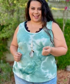 Boutique Simplified How Far I'll Go Lace Trim Tank