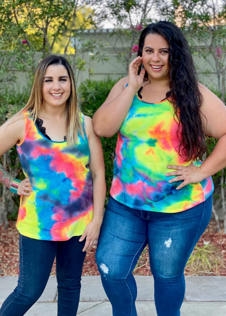 Boutique Simplified 80's Remix Tie Dye Tank 6 Boutique Simplified 80's Remix Tie Dye Tank