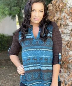 Boutique Simplified Winter Blue's Holiday Gabby