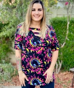 Boutique Simplified Burst Of Color Short Sleeve Top 15 Boutique Simplified Burst Of Color Short Sleeve Top