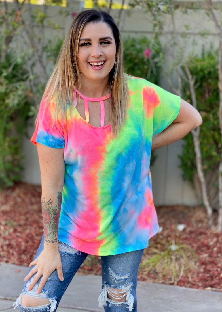 Boutique Simplified Raise The Bar Tie Dye Top 4 Boutique Simplified Raise The Bar Tie Dye Top
