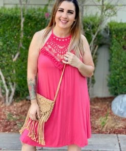 Boutique Simplified Wildest Dreams Halter Dress In Coral 11 Boutique Simplified Wildest Dreams Halter Dress In Coral