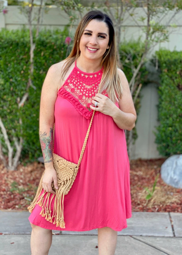 Boutique Simplified Wildest Dreams Halter Dress In Coral 5 Boutique Simplified Wildest Dreams Halter Dress In Coral