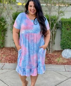 Grey House Goods Sales Shop 24 Boutique Simplified Arizona Skies T-Shirt Dress