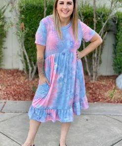 Boutique Simplified Arizona Skies T-Shirt Dress