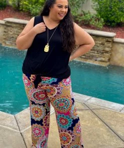 Boutique Simplified Medallion In Bloom Palazzo Pants 11 Boutique Simplified Medallion In Bloom Palazzo Pants