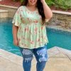 Boutique Simplified Pom Pom Joy Babydoll Tee