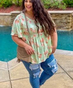 Boutique Simplified Pom Pom Joy Babydoll Tee