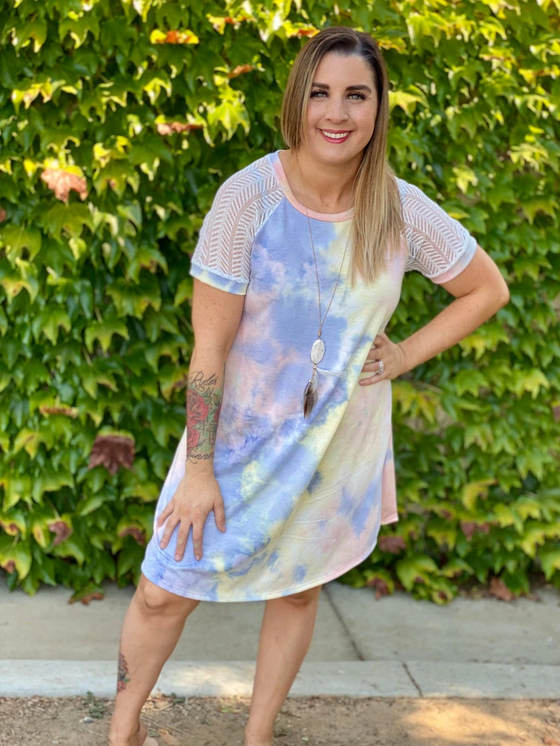 Boutique Simplified Unicorn Tie Dye Raglan Dress 8 Boutique Simplified Unicorn Tie Dye Raglan Dress