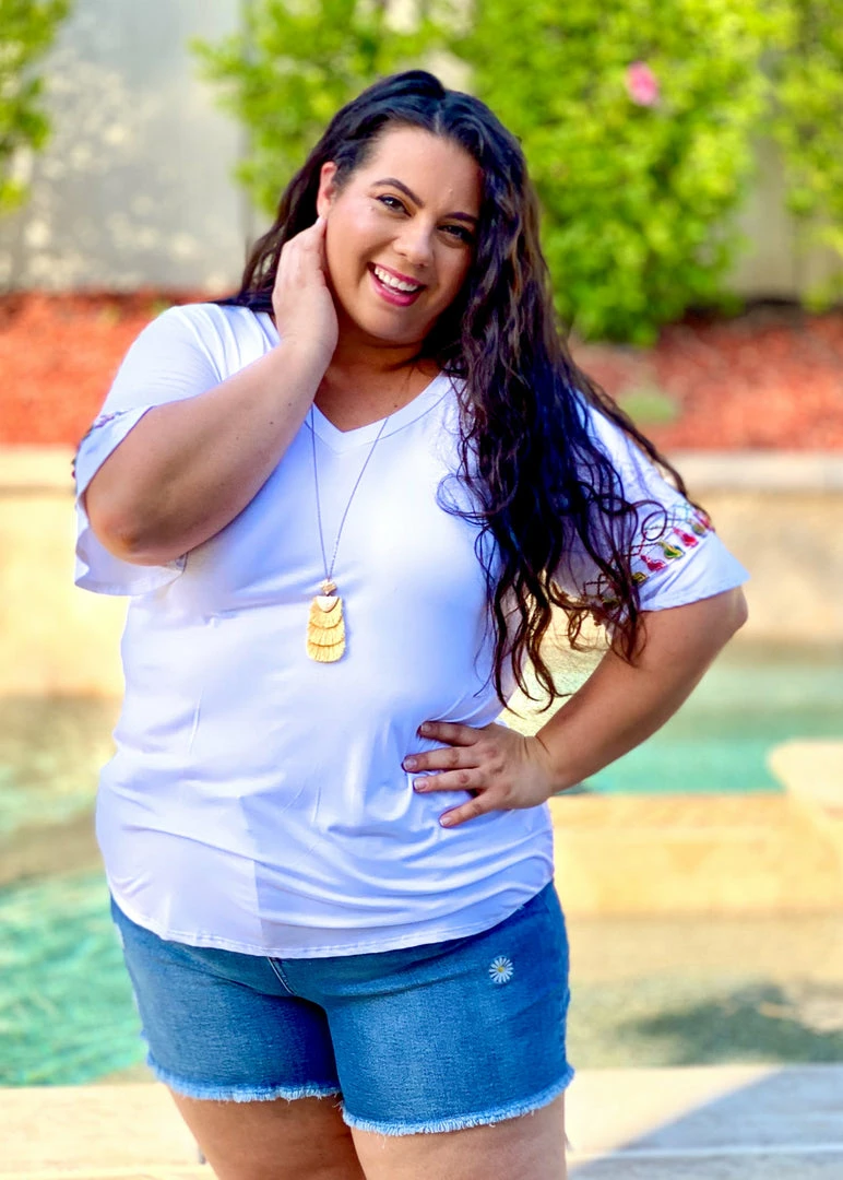 Boutique Simplified Fiesta Tassel Trim Top 2 Boutique Simplified Fiesta Tassel Trim Top