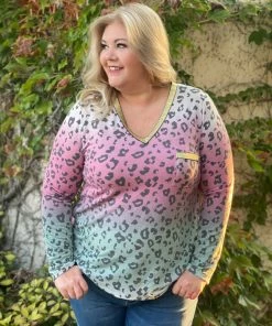 Boutique Simplified Dipped In Gold Long Sleeve Top