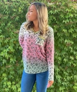 Boutique Simplified Dipped In Gold Long Sleeve Top