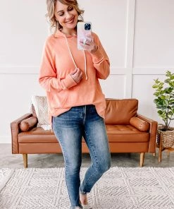 No Ship Drop Ship Hint Of Spring Hoodie In Sorbet (GHG-S) GHG- Shop Singles