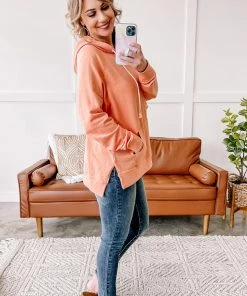 No Ship Drop Ship Hint Of Spring Hoodie In Sorbet (GHG-S) GHG- Shop Singles