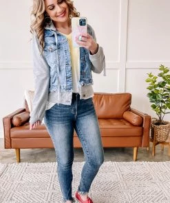 No Ship Drop Ship Break A Sweat Denim Jacket By Risen 16 No Ship Drop Ship Break A Sweat Denim Jacket By Risen