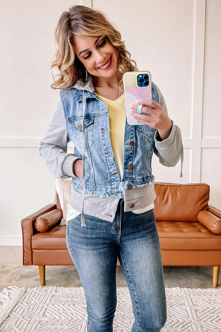 No Ship Drop Ship Break A Sweat Denim Jacket By Risen 7 No Ship Drop Ship Break A Sweat Denim Jacket By Risen