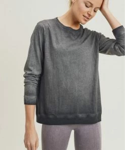 Mono B Mineral-Wash Essential Pullover Apparel